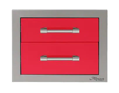Alfresco 17-Inch Stainless Steel Soft-Close Double Drawer