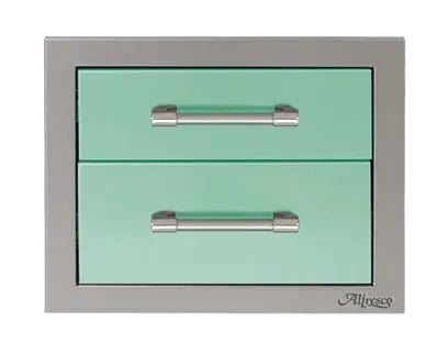 Alfresco 17-Inch Stainless Steel Soft-Close Double Drawer