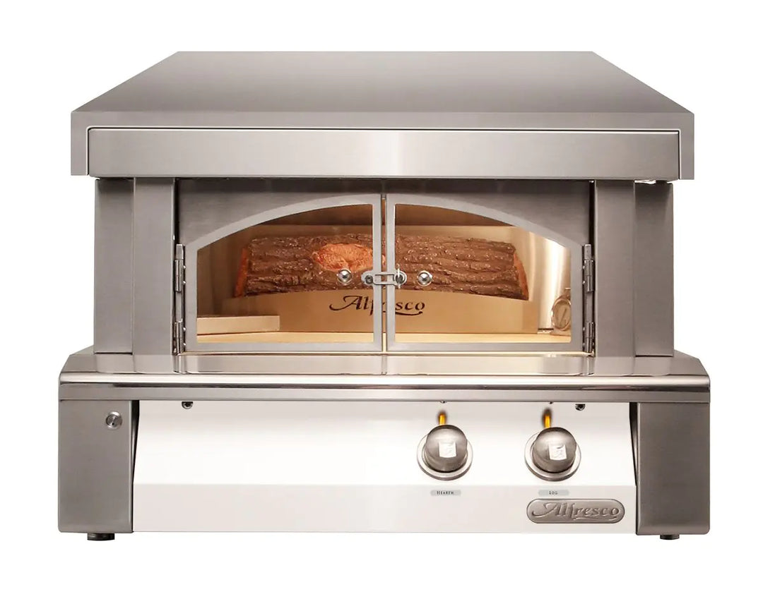 Alfresco 30-Inch Built-In Propane Outdoor Pizza Oven Plus