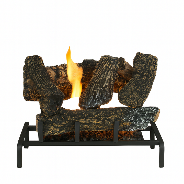 Outdoor Greatroom - Ceramic Log Set with Grate