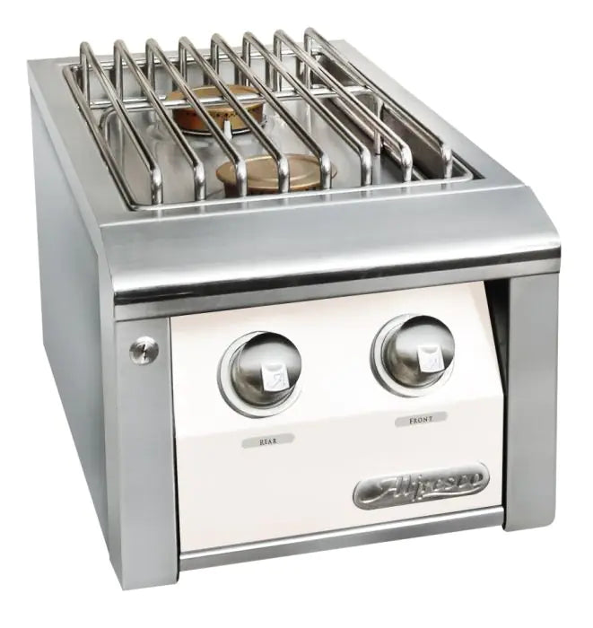 Alfresco Dual Side Burner for Freestanding Grill - Signal White-Matte