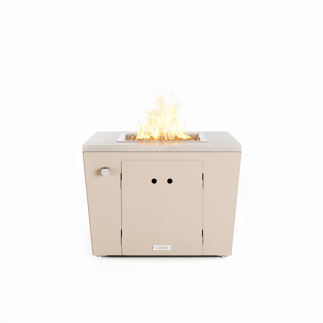 COOKE Miami Fire Pit Table 32" x 32" x 21" - Stone Top