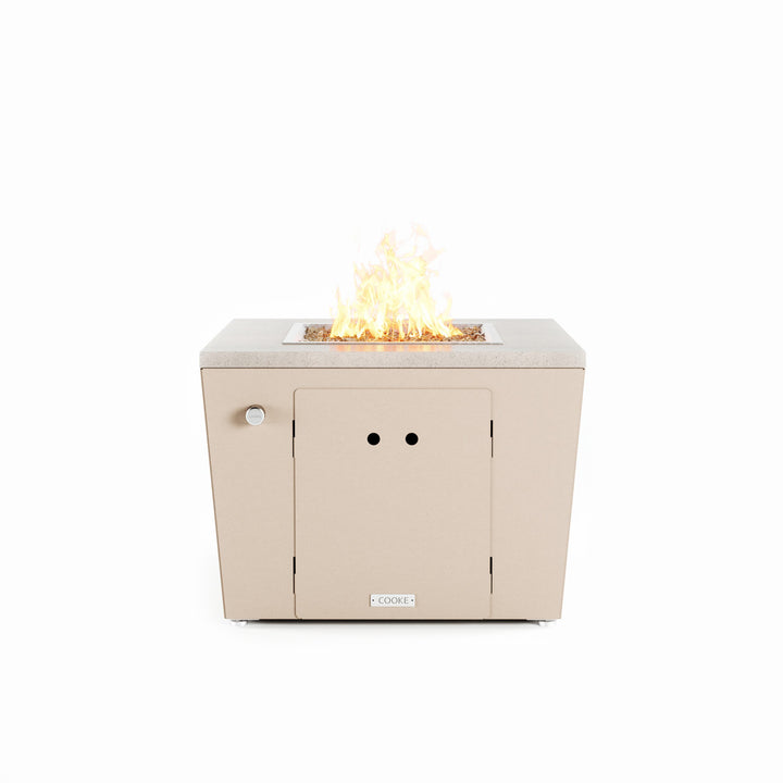 COOKE Miami Fire Pit Table 32" x 32" x 21" - Stone Top