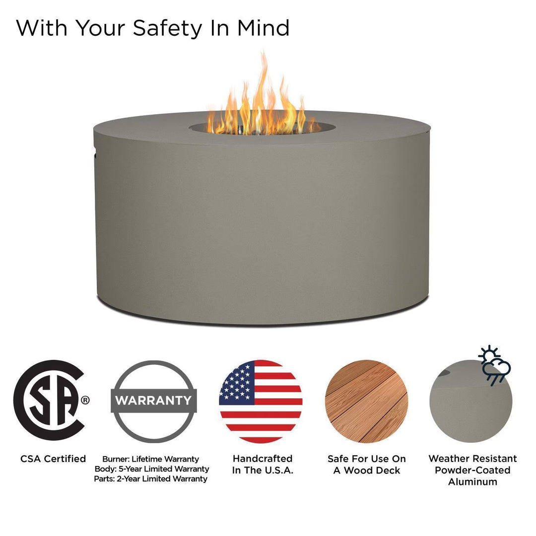 Real Flame 41-Inch Round Aluminum Propane Fire Pit Table