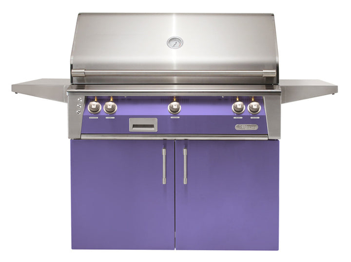 Alfresco - 42" ALXE Luxury Grill On Cart - Freestanding - Blue Lilac