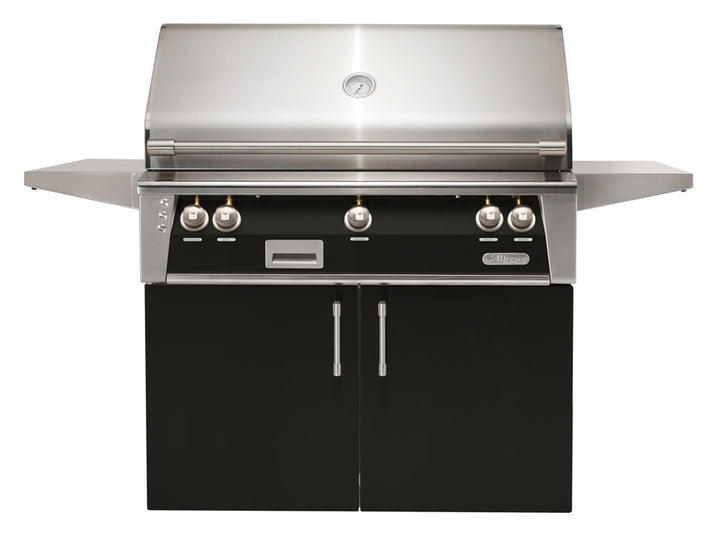 Alfresco - 42" ALXE Luxury Grill On Cart - Freestanding - Jet Black