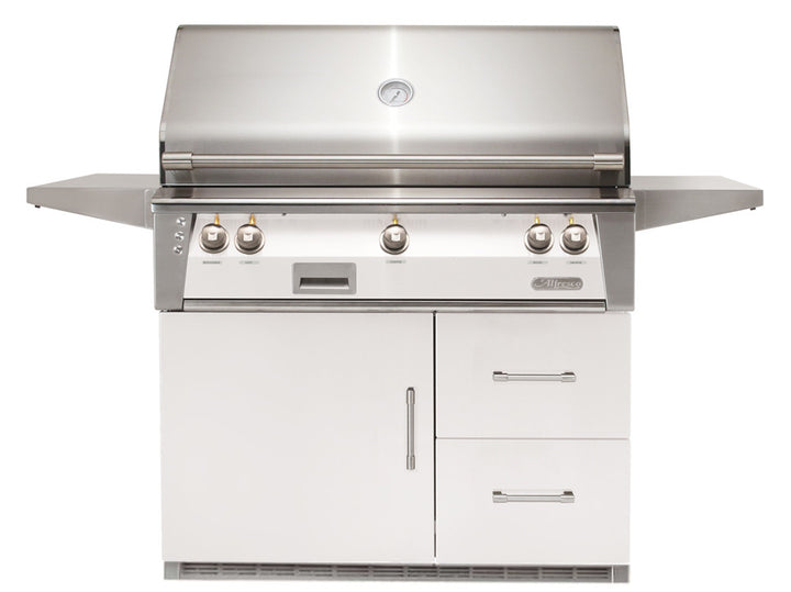 Alfresco - 42" ALXE Luxury Grill On Refrigerated Cart - Signal White