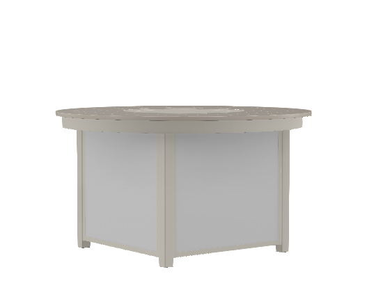42" Round MGP Top Fire Table - All-Weather GFRC-Style Look in Marine-Grade Polymer, Electronic Ignition, Hidden Tank Drawer (NG or LP)