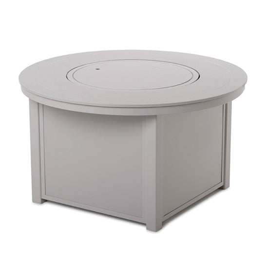 42" Round MGP Top Fire Table - All-Weather GFRC-Style Look in Marine-Grade Polymer, Electronic Ignition, Hidden Tank Drawer (NG or LP)