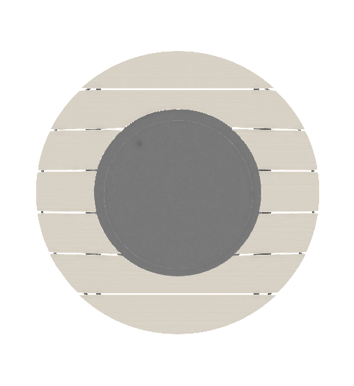 42″ Round Rustic Top Fire Table - Electronic Ignition, 60,000 BTU with Hidden Tank Drawer (NG or LP)
