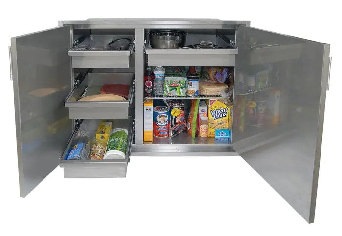 Alfresco 42 X 21-Inch Low Profile Sealed Dry Storage Pantry - Signal Grey-Gloss - AXEDSP-42L-S7004