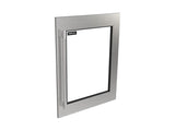 Perlick Luxe Stainless Steel Glass Door Panel with Knurled Handle – Reversible, No Lock
