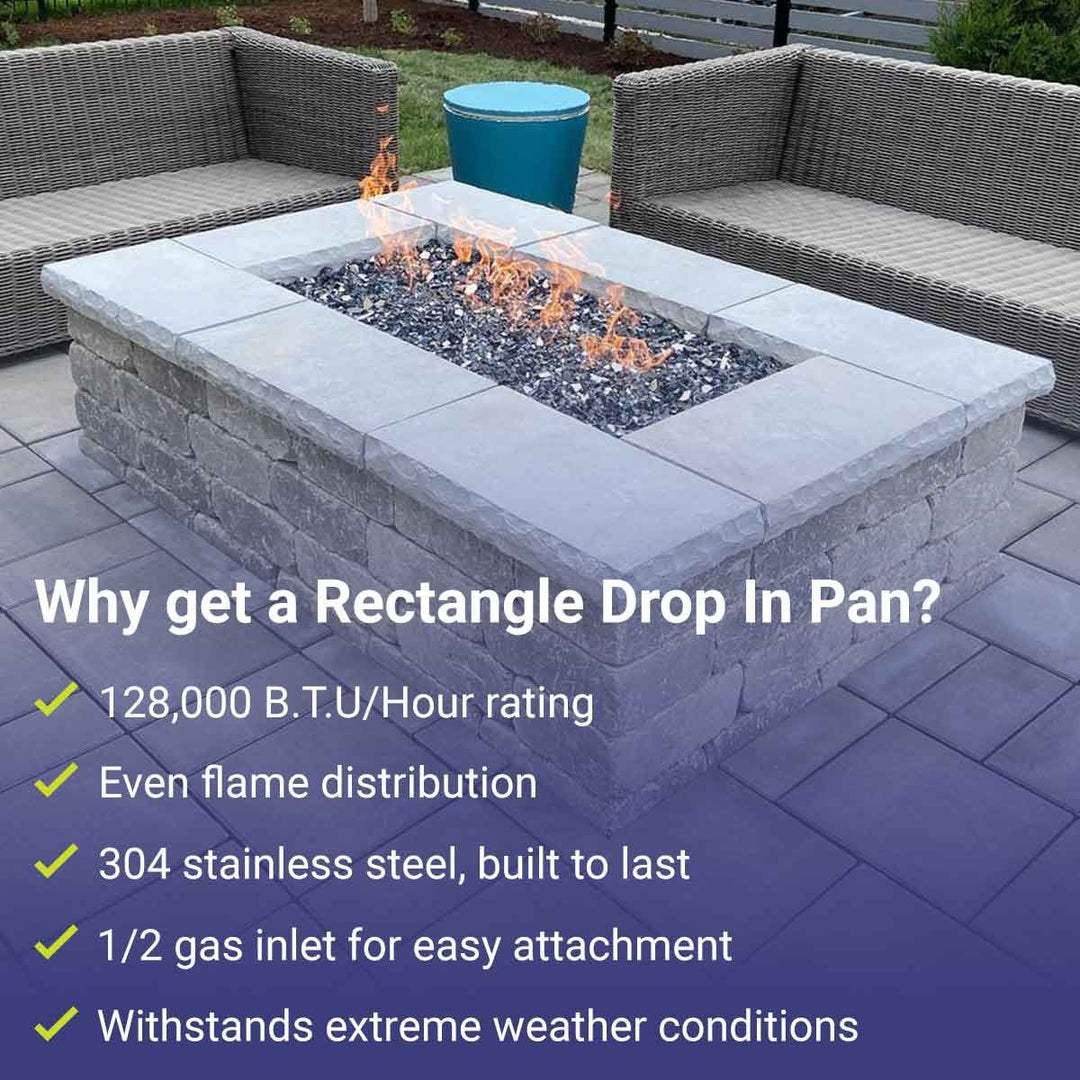 48" x 24" Rectangular Stainless Steel Flat Pan