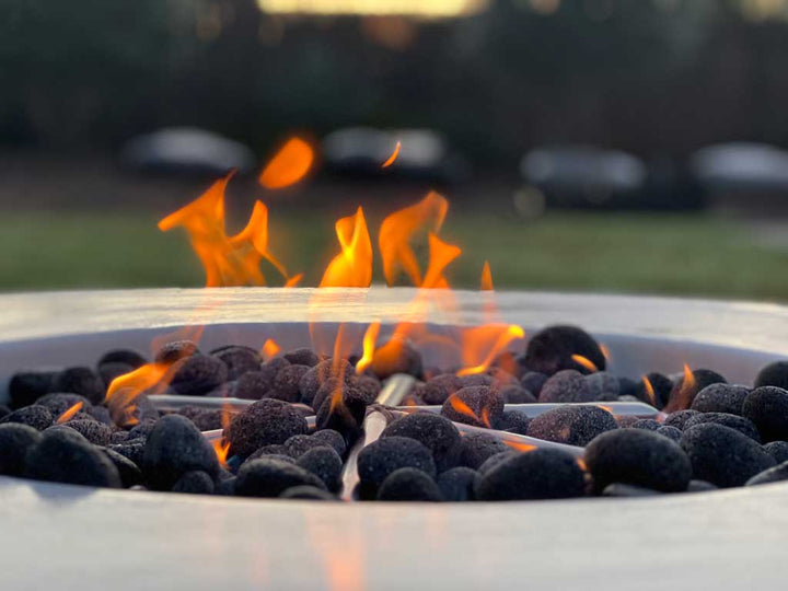 Concrete Cornhole Co. Tumbler 48" Two-Piece Gas Fire Pit - 147,000 BTU