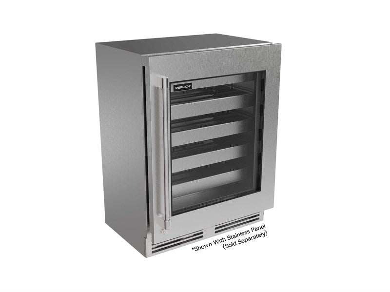 Perlick G5 Luxe 24" Shallow ADA Wine Reserve with Glass Door – Panel Ready
