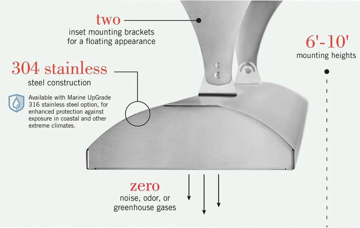 Infratech C3024MG Infrared Electric Patio Heater Stainless Steel Marine Grade