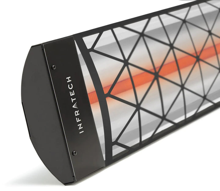 Infratech C3024BL1 Single Element Heater with Black Contemporary Motif