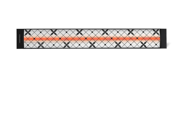 Infratech C3024BL4 Single Element Heater with Black Traditional Motif