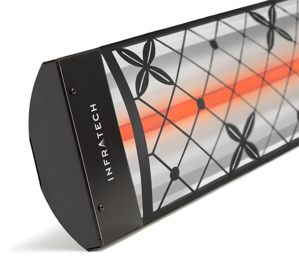 Infratech C4024BL4 Single Element Heater with Black Traditional Motif