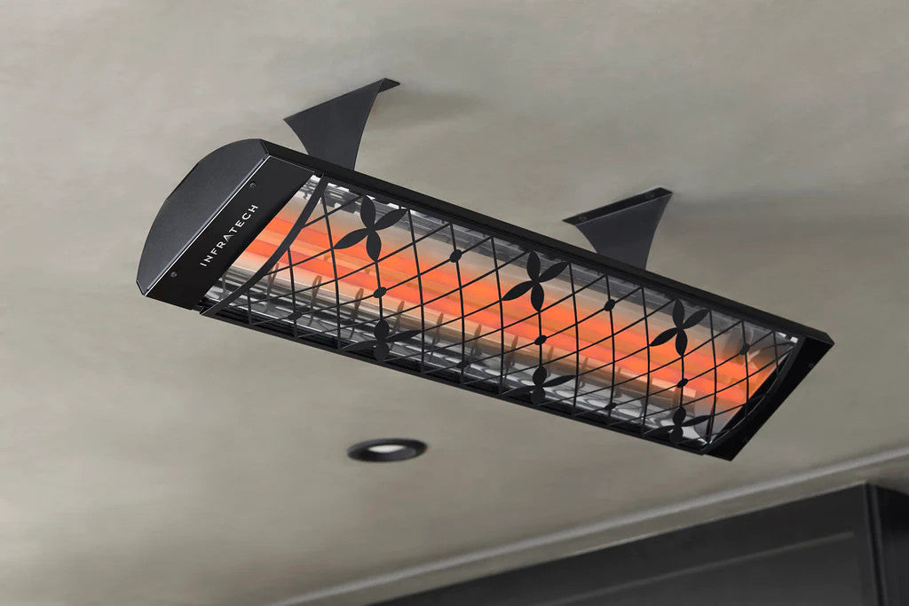 Infratech CD4024BL4 Dual Element Heater with Black Traditional Motif