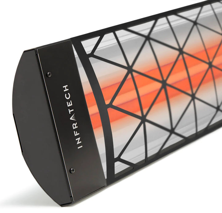 Infratech CD4024BL1 Dual Element Heater with Black Contemporary Motif
