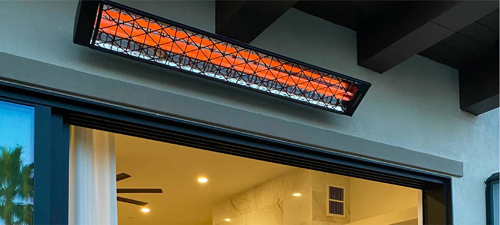 Infratech CD4024BL1 Dual Element Heater with Black Contemporary Motif