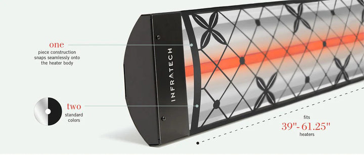 Infratech CD4024BL4 Dual Element Heater with Black Traditional Motif