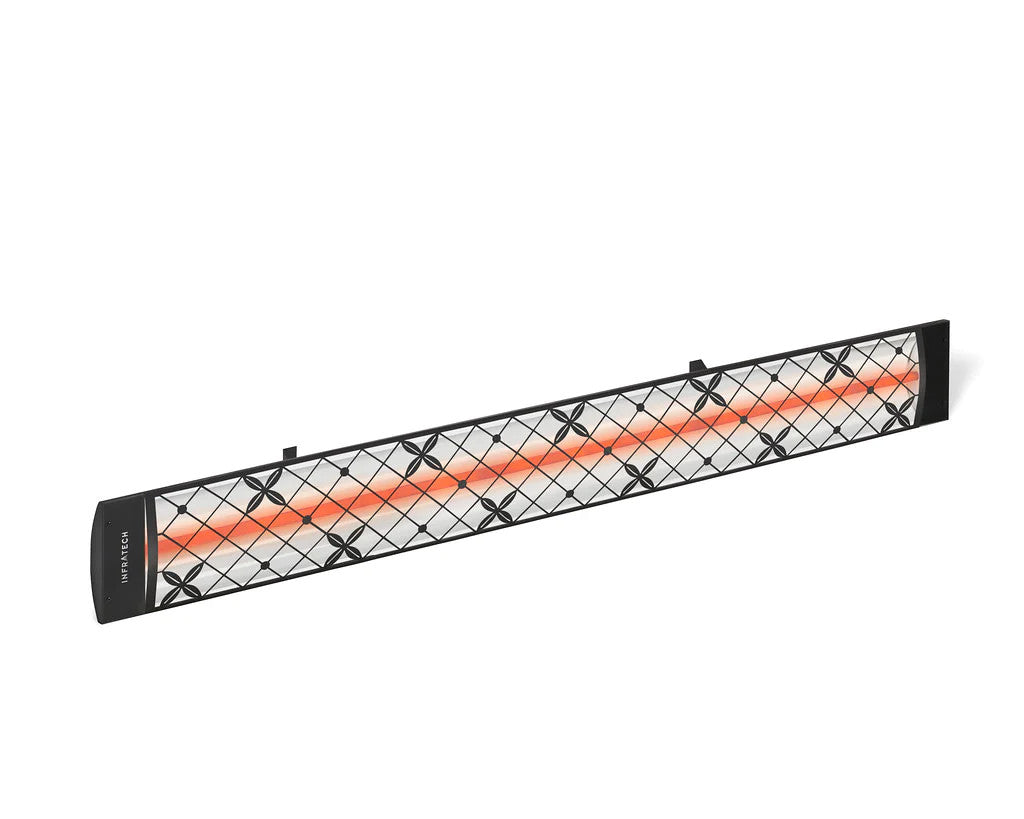 Infratech C3024BL4 Single Element Heater with Black Traditional Motif