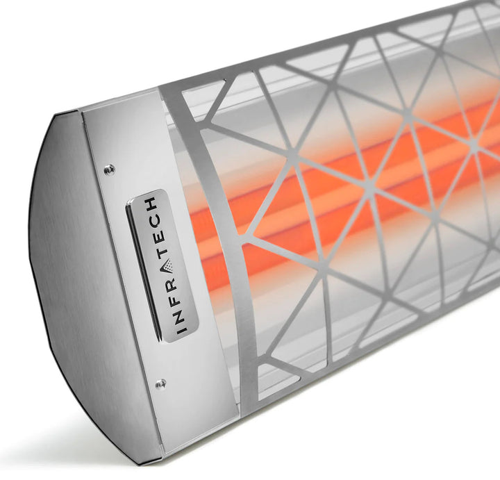 Infratech CD4024SS1 Dual Element Heater with Stainless Steel Contemporary Motif