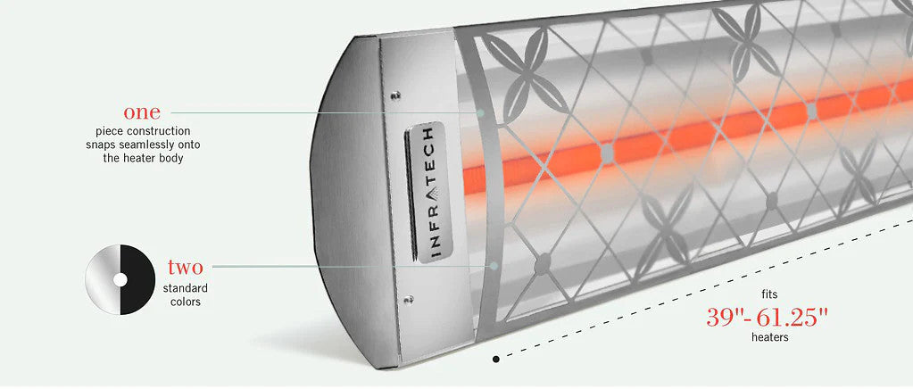 Infratech C4024SS4 Single Element Heater with Stainless Steel Traditional Motif