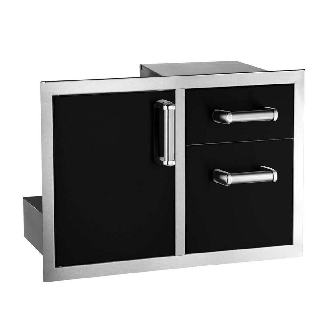 Fire Magic 53810BSC Echelon Black Flush-Mounted Access Door & Double Drawer Combo