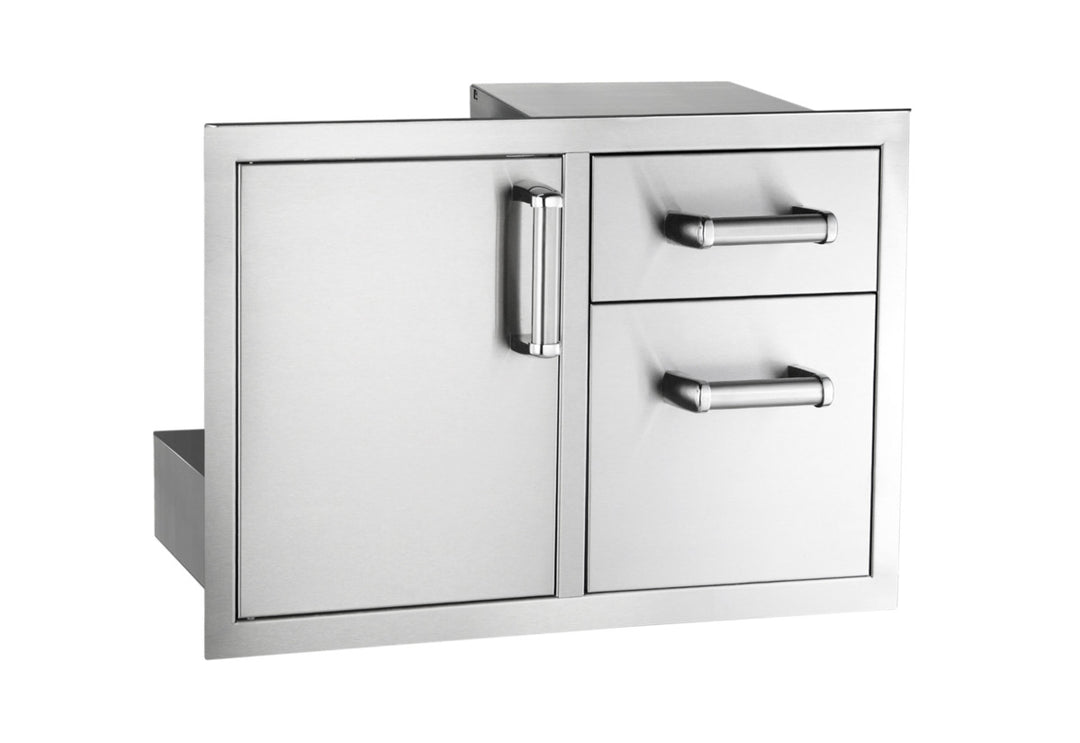 Fire Magic - Premium Flush, Soft Close | Access Door with Double Drawer
