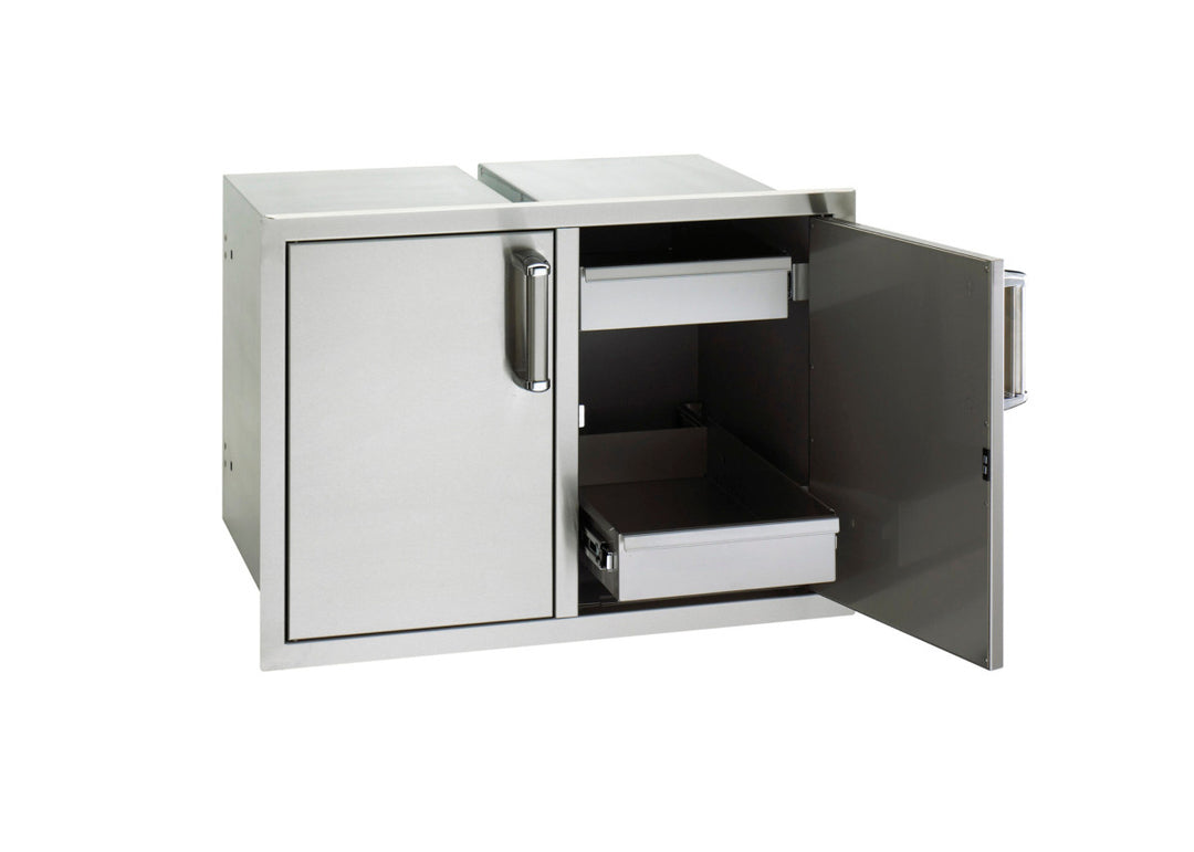 Fire Magic - Premium Flush, Soft Close | Double Doors with 2 Dual Drawers