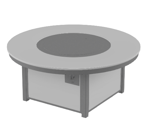54″ Round Origins Top Fire Table - Electronic Ignition, 60,000 BTU with Hidden Tank Drawer (NG or LP)