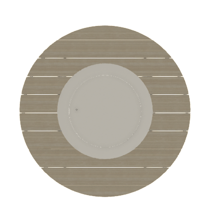 54″ Round Rustic Polymer Top Fire Table - Electronic Ignition, 60,000 BTU with Hidden Tank Drawer (NG or LP)