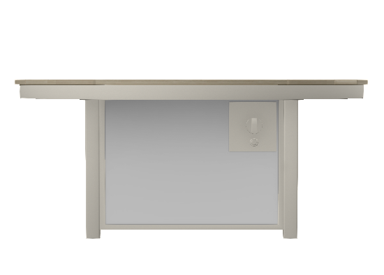 54″ Round Rustic Polymer Top Fire Table - Electronic Ignition, 60,000 BTU with Hidden Tank Drawer (NG or LP)
