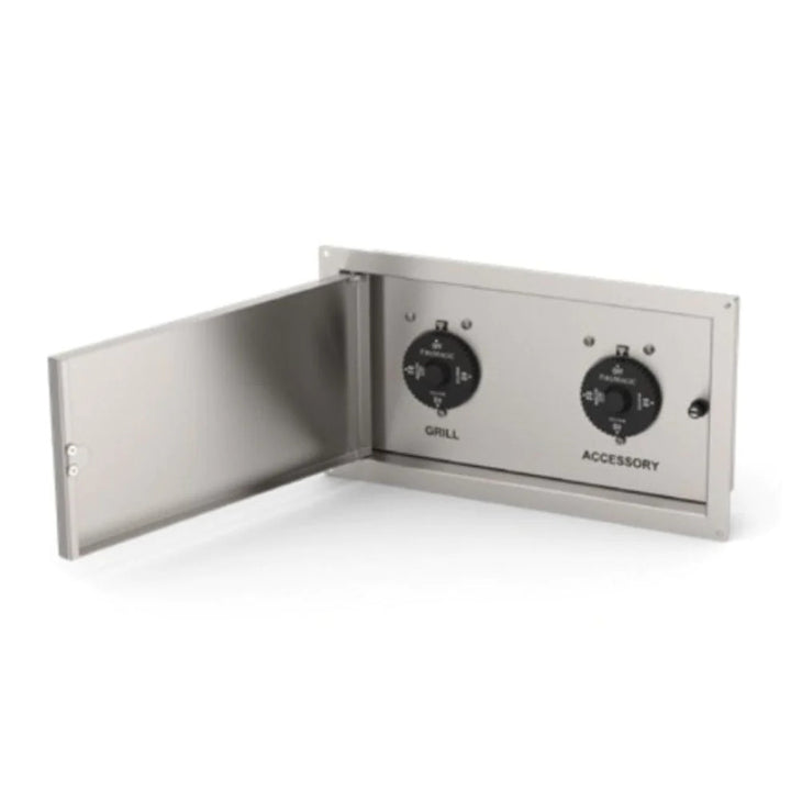 Fire Magic - 35” x 115” Contemporary Pre-Fab Grill Island Bundle with Double Drawer Cut-out - Custom BBQ Island