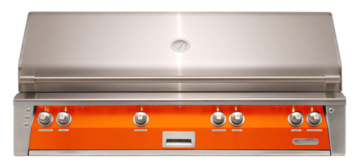 Alfresco - 56" ALXE Luxury Grill - Built-In - 3 Burner, Rotis, Smoker, SearZone™ - Luminous Orange