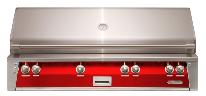 Alfresco - 56" ALXE Luxury Grill - Built-In - 3 Burner, Rotis, Smoker, SearZone™ - Carmine Red