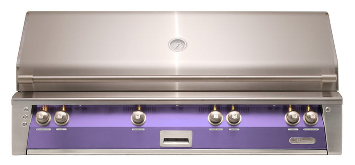Alfresco - 56" ALXE Luxury Grill - Built-In - 3 Burner, Rotis, Smoker, SearZone™ - Blue Lilac