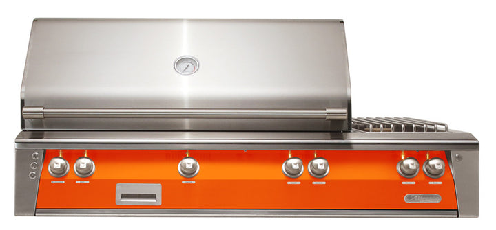 Alfresco - 56" ALXE Luxury Deluxe Grill - Built-In - Luminous Orange