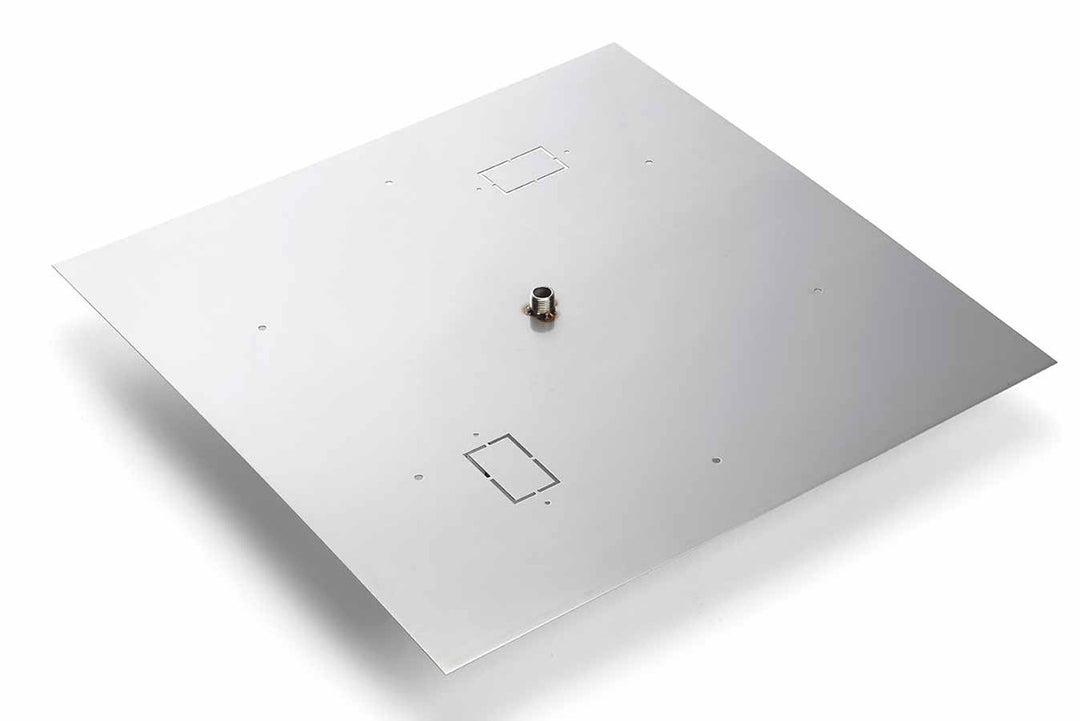 HPC Stainless Steel Square Flat Burner Pan - Multiple Sizes