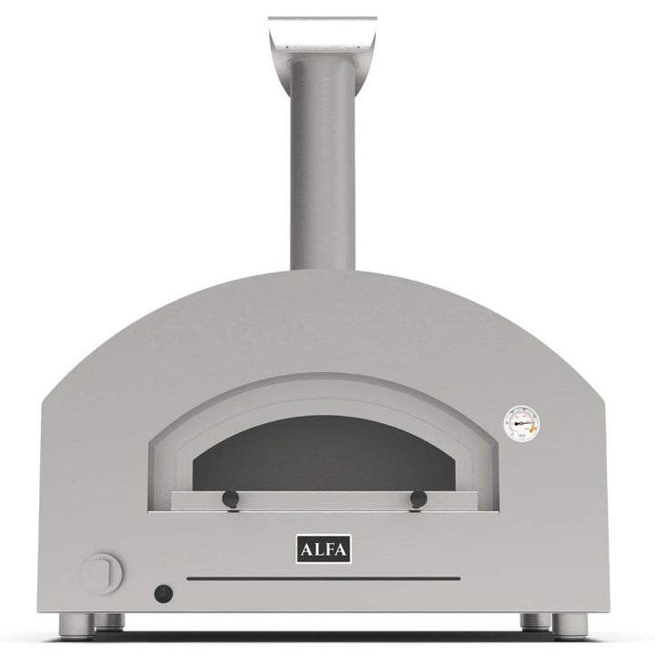 Alfa Pizza Oven - Futuro 2 Pizze Hybrid Gas-Fired In Silver Black - FXFT-2P-MSB-U