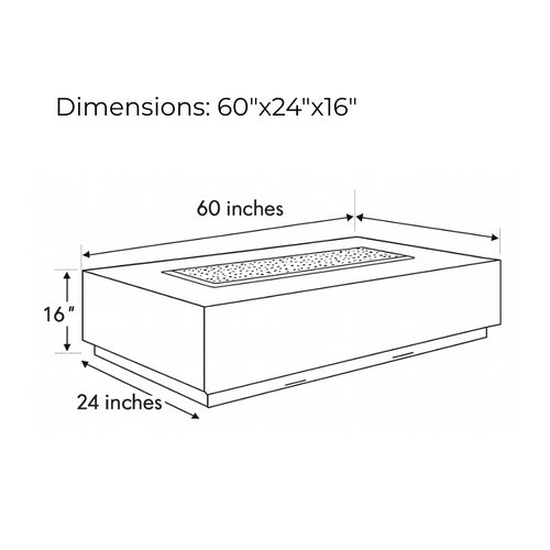 Concrete Cornhole Co. - 60x24 Rectangular Firepit