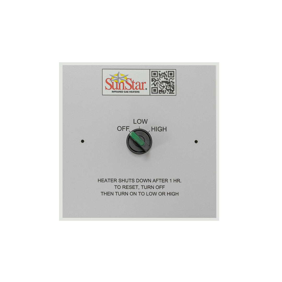 SunStar Glass Two Stage 50,000 to 34,000 BTU Heater Only