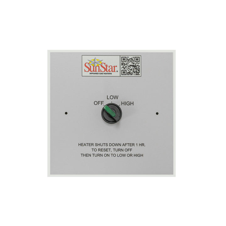 SunStar Glass Two Stage 50,000 to 34,000 BTU Heater Only