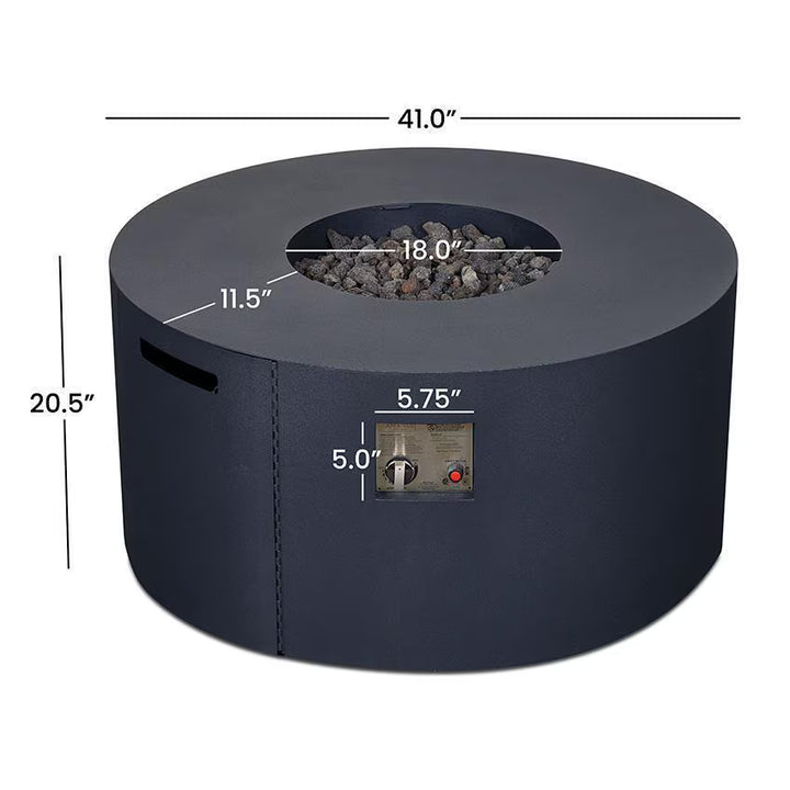 Real Flame 41" Round Aluminum Propane Fire Pit Table