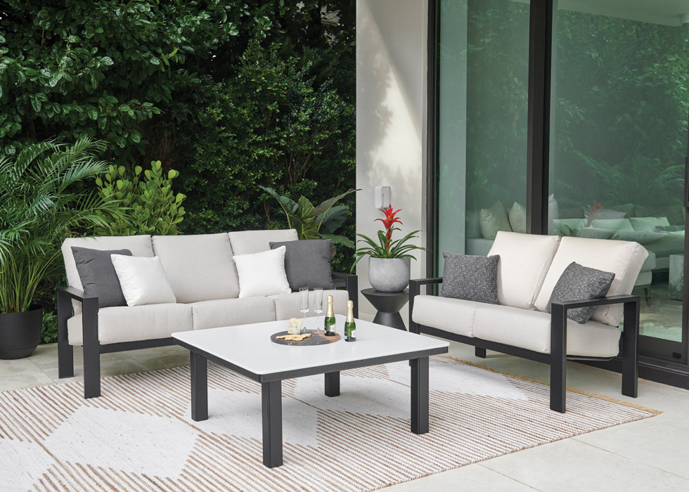 Telescope Casual Larssen Cushion Sofa with Polymer Arm Accents