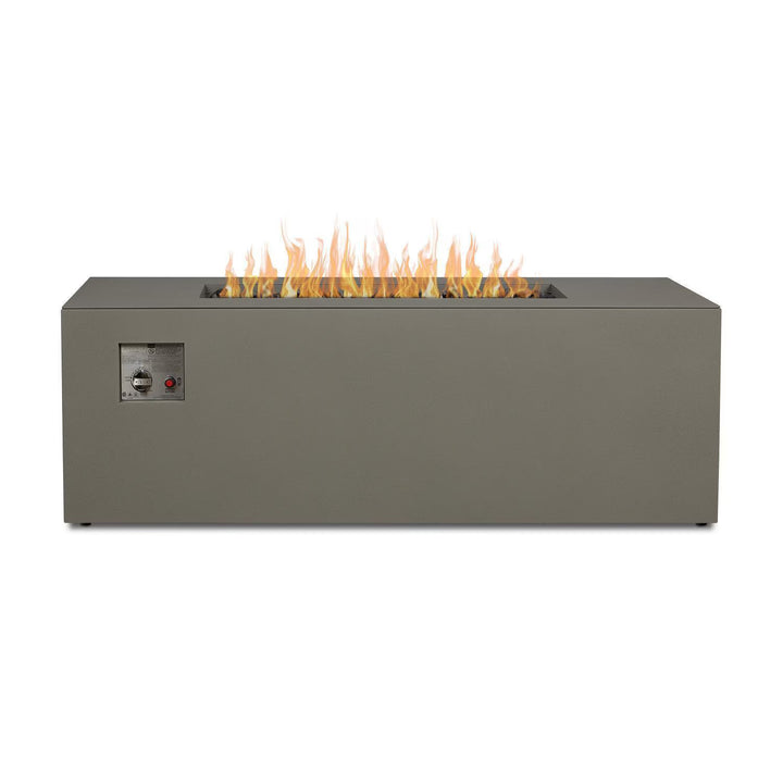 Covewood 58-Inch Rectangular Aluminum Natural Gas Fire Pit in Cloud Gray – Ships Propane with Conversion Kit