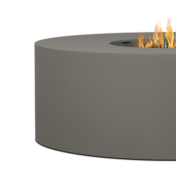 Covewood 41-Inch Round Aluminum Propane Fire Pit Table in Cloud Gray